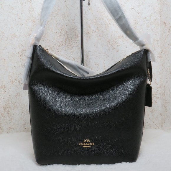 Coach Val Leather Duffle Bag (Black)